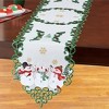 Collections Etc Winter Snowman & Snowflakes Cutwork Table Linens Runner ...