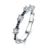 Braelynn Sterling Silver Black Cz Women Anniversary Band Ring Ginger Lyne Collection - image 2 of 4