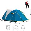 Anybear 2 Person Camping Tent with Aluminum Poles Bike Shed 10x10FT - 3 of 4