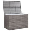 vidaXL Patio Storage Box Gray 59.1"x39.4"x39.4" Poly Rattan - 4 of 4