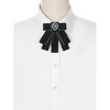 INSPIRE CHIC Women's Rhinestone Ribbon Pre-tied Bowknot Ties Brooch - 4 of 4