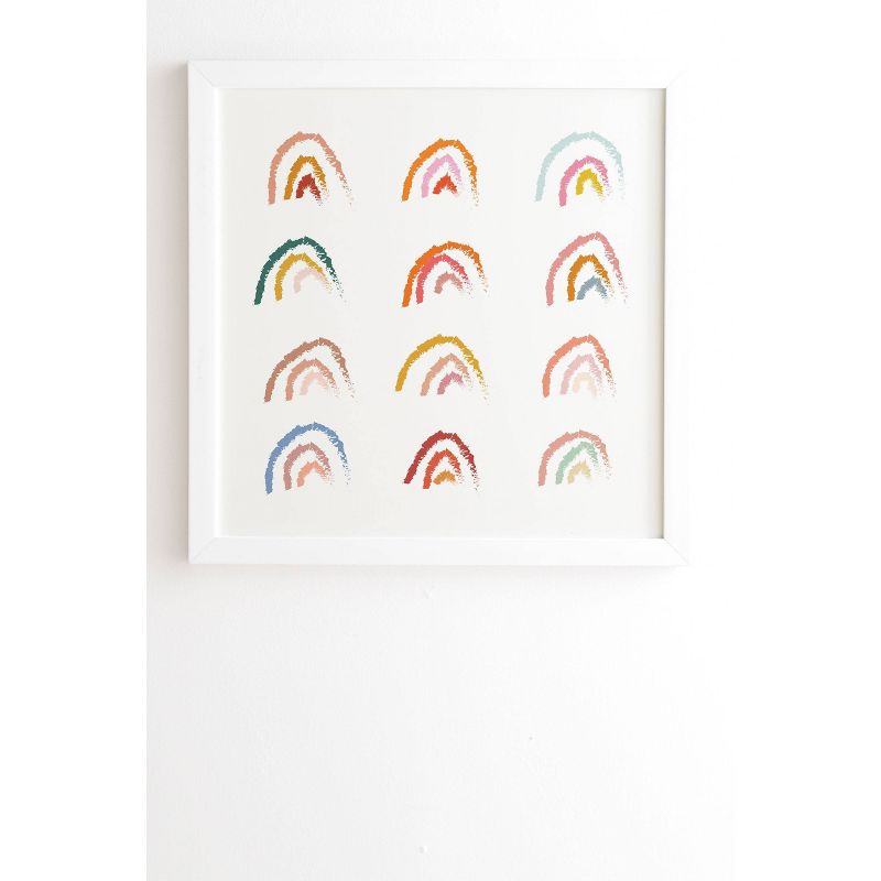 Rainbows Pastel by Lyman Creative Co. Framed Wall Canvas White - Deny Designs, 1 of 5