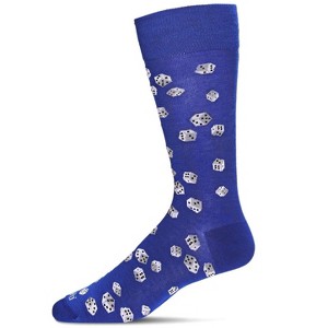 Memoi Men's Roll of the Dice Bamboo Blend Novelty Crew Socks - 1 of 4