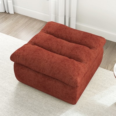 DOMETOUR Lazy Floor Sofa,Modern armless and backless sofa chair,Comfy Accent Bean Bag Couch,suitable for living room bedroom office-Orange