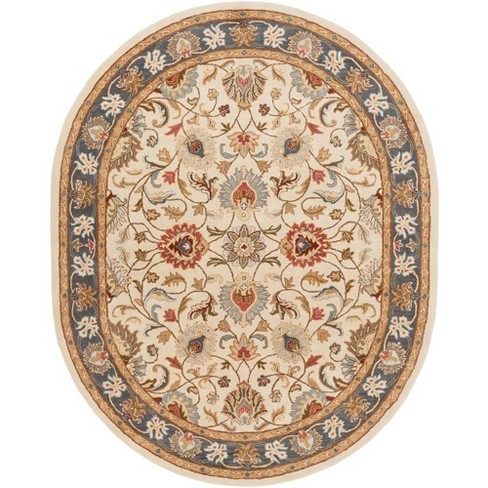 Safavieh Braided Collection BRD313A Hand Woven Brown and Multi Round Area  Rug, 4-Feet in Diameter