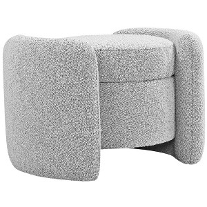 Meridian Furniture,Horizon Boucle Fabric Ottoman - 1 of 4