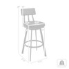 TOAOTBNBOB Swivel Bar Stool with Metal Legs, Industrial Bar Chairs with Circular Footrest, Counter Height Barstools for Dining Room - 3 of 4