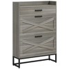 RISOKEYS Narrow Shoe Storage Cabinet,12 Pairs Farmhouse Shoe Organizer with 2 Flip Drawers, Adjustable Shelves & Top Drawer for Entryway,Hallway - 4 of 4