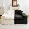 VASIP Luxury Color-Block Turtle Velvet Modular Sofa, Flexible Arrangeable Design for Single Row, Side-by-Side or Facing Layout ,for Living Room - 3 of 4