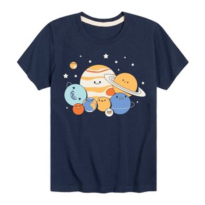 Boys' - Instant Message - Planets with Faces Short Sleeve Graphic T-Shirt - 1 of 4