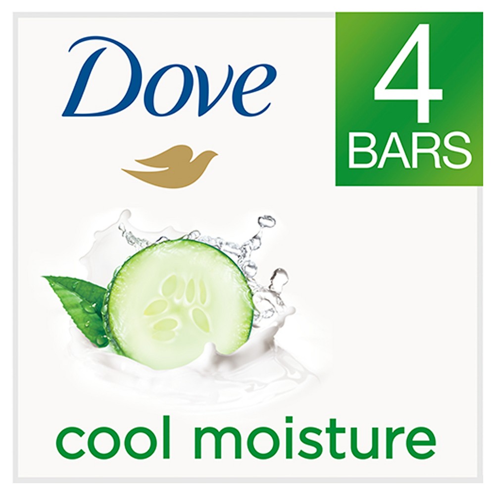 Dove Cool Moisture Cucumber & Green Tea Beauty Bar  3.75 Oz Count 4