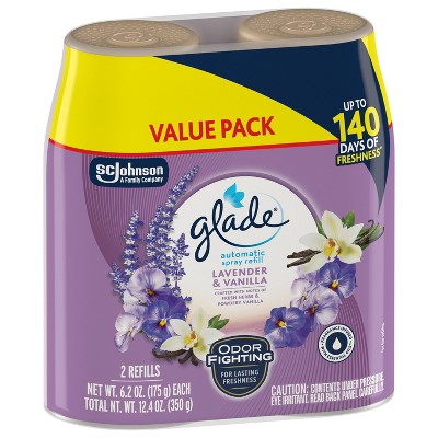 Glade Automatic Air Freshener Room Spray Scent Refills - Lavender & Vanilla - 6.2oz/2ct - Thumbnail 3