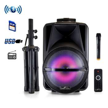 beFree Sound 12 Inch Bluetooth Rechargeable Portable PA Party Speaker