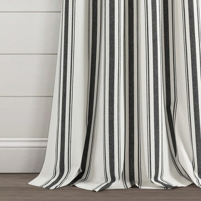 Lush Decor Farmhouse Stripe Window Curtain Panel - Thumbnail 2