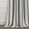 Farmhouse Stripe Yarn Dyed Eco-Friendly Recycled Cotton Blend Window Curtain Panels Black 42X108 Set - 4 of 4