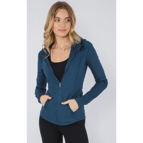 90 Degree By Reflex Womens Rib Altitude Full Zip Performance Jacket -  Persian Jewel - Small