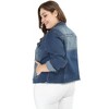Agnes Orinda Women's Plus Size Classic Denim Long Sleeve with Pockets Fashion Jean Jackets - 4 of 4