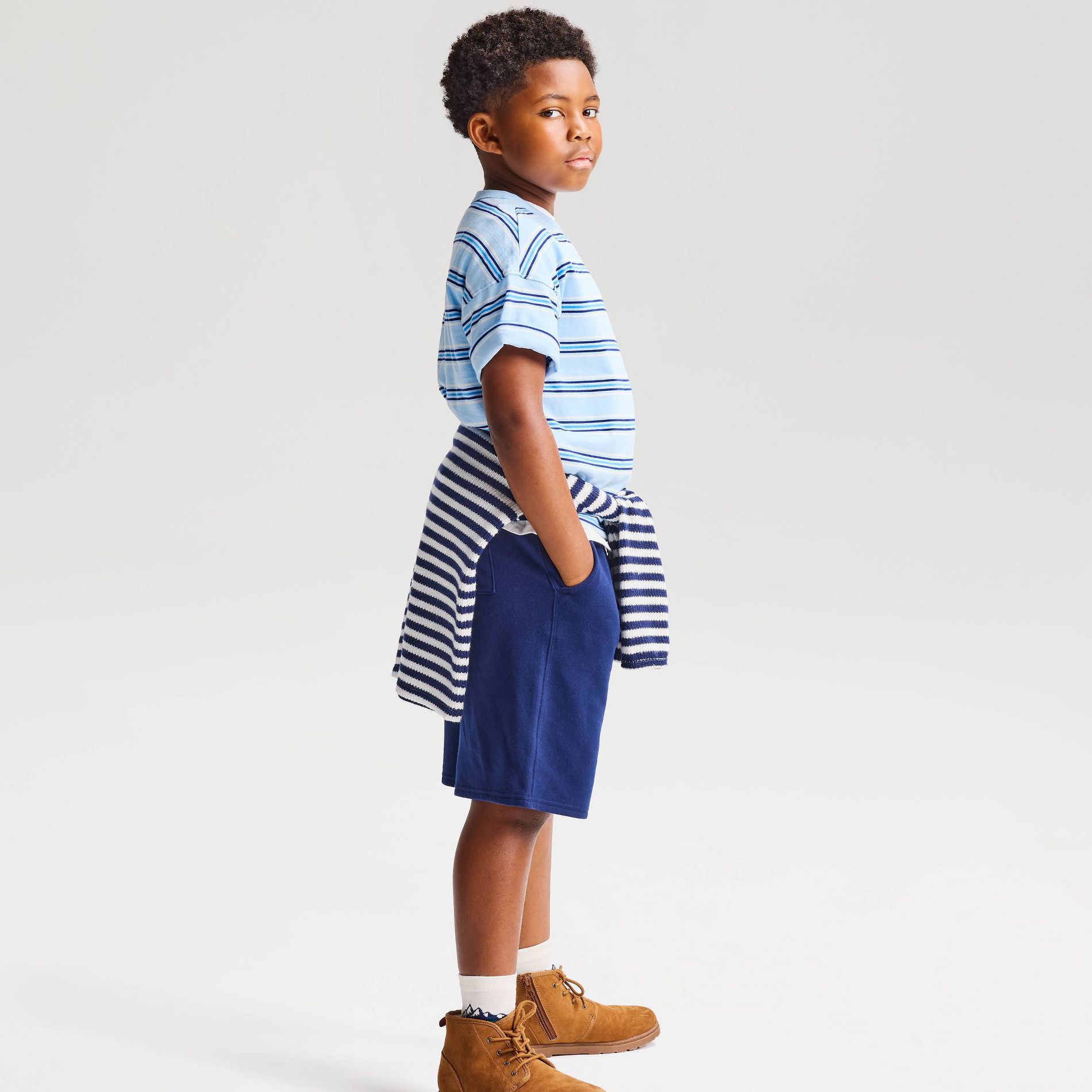 Boys' Short Sleeve 100% Cotton Striped Oversized Fit T-Shirt - Cat & Jack™