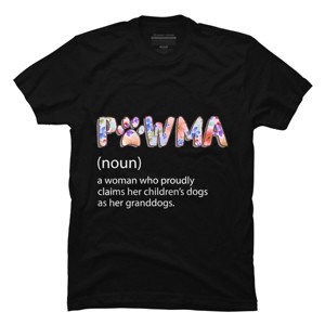 Men's Design By Humans Grandmother Loves Grandogs Pawma By littlesenh1 T-Shirt - 1 of 2