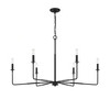 Savoy House Salerno 6 - Light Chandelier in  Matte Black - 3 of 4
