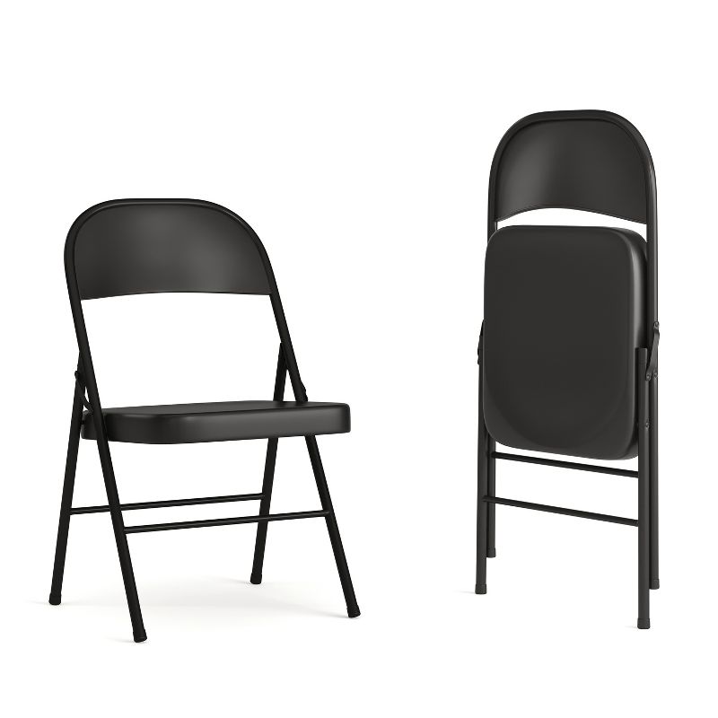 Flash Furniture 2 Pack HERCULES Series Double Braced Metal Folding Chair, 1 of 18