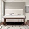 NicBex Modern 48" Bedroom Bench Boucle Upholstered Accent Stools with Metal Frame for Bedroom and Entryway - 3 of 4
