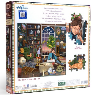 EeBoo Piece&Love Puzzle 1000 Pezzi - Alchemist's Library - Illustrazione Di Vasilisa Romanenko - Cartone Riciclato - 2