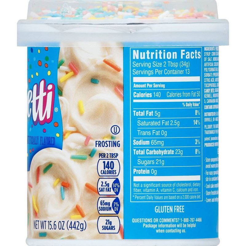Pillsbury Funfetti Vanilla Flavored Frosting - 15.6oz, 6 of 14