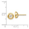 Black Bow Jewelry 6mm Cubic Zirconia Post Earrings in 14k Yellow Gold - 4 of 4