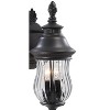 Minka Lavery Country Cottage Outdoor Wall Light Fixture Heritage Bronze Lantern 18 1/4" Mouth Blown Ribbed Glass for Post Exterior - 2 of 3