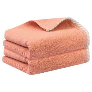 Unique Bargains Bathroom Travel Camp Absorbent Quick Drying Solid Cotton Hand Towels 14" x 28" - 1 of 4