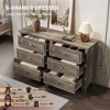 Hallway Dresser for Bedroom, 6 Drawer Wide Dresser Storage Organizer, Modern Wooden Chest of Drawers with Metal Handles - 4 of 4