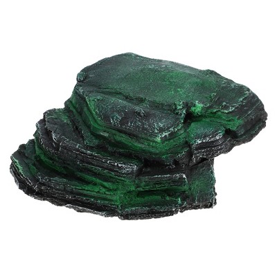Unique Bargains Resin Tortoise Rock Turtle Basking Platform 10"x7.6"x3.7" Black Green 1 Pcs
