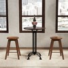 Tangkula Set of 4 Swivel Round Bar Stools Counter Height Dining Chairs w/ Rubber Wood Legs - 4 of 4