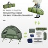 Vynxaria Outsunny Multifunctional Folding Camping Cots for Adults, Elevated Tent with Sleeping Bag, Thick Air Mattress Pad - 3 of 4