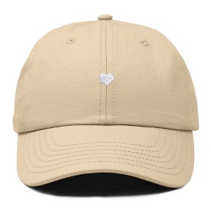 Dalix Heart Embroidered Cotton Summer Outdoor Baseball Cap Dad Hat Womens - 1 of 4