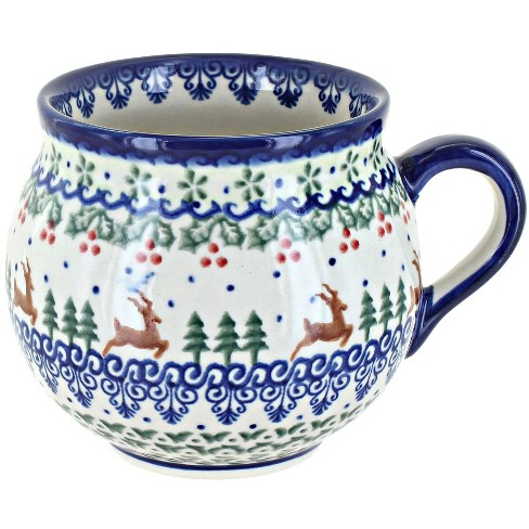 Blue Rose Polish Pottery Daphne Travel Coffee Mug : Target