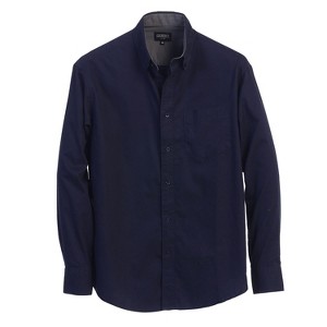 Gioberti Men's 100% Cotton Twill Oxford Shirt with Contrast - 1 of 3