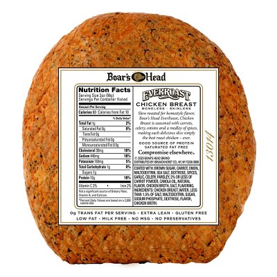 Boar's Head EverRoast Chicken - Deli Fresh Sliced - 4lbs - price per lb