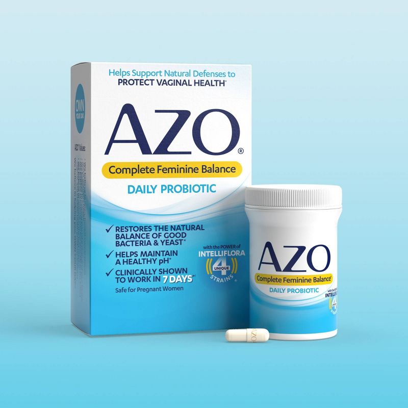 AZO Complete Feminine Balance, Daily Probiotic for Women, Supports Vaginal Health - 30ct, 3 of 10