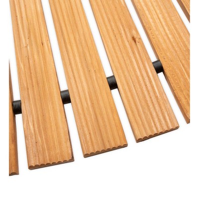 Curved Natural Hardwood Roll-Out Garden Pathway, 4' Long