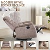Lirago Rocking Swivel Recliner Chair with 360 degrees Rotation-Ergonomic Lumbar Support Dark Grey 28.7"W * 34.2"D * 41.7"H - 3 of 4