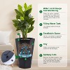 22.5 Inch Tall Diamond Planters (Set of 2), Self-Watering with Water Level Monitor & Wheels, Flower Pots for Patio, Living Room - 2 of 4