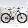 VisioGear Bicycles, 26 Inch Mountain Bike with Fat Tire, 21 Speed Mountain Bike for Adult and Youth, Black, 74"*25"*41" - 3 of 4