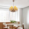YIYIBYUS 6 Head Vintage Antler Chandelier Adjustable Height for Living Room Kitchen - 3 of 4
