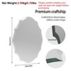 27.9x22in Heavy Beveled Edge Wall Mirror Bathroom Mirror Vanity Scalloped Oval Frameless - 2 of 4