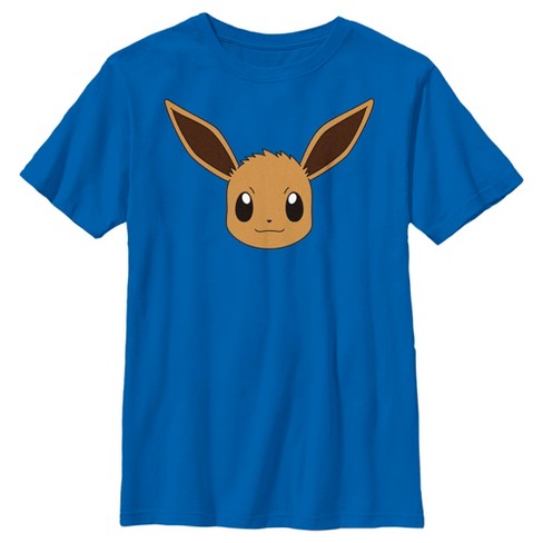 Boy's Pokemon Eevee Face Graphic Tee Royal Blue Medium 