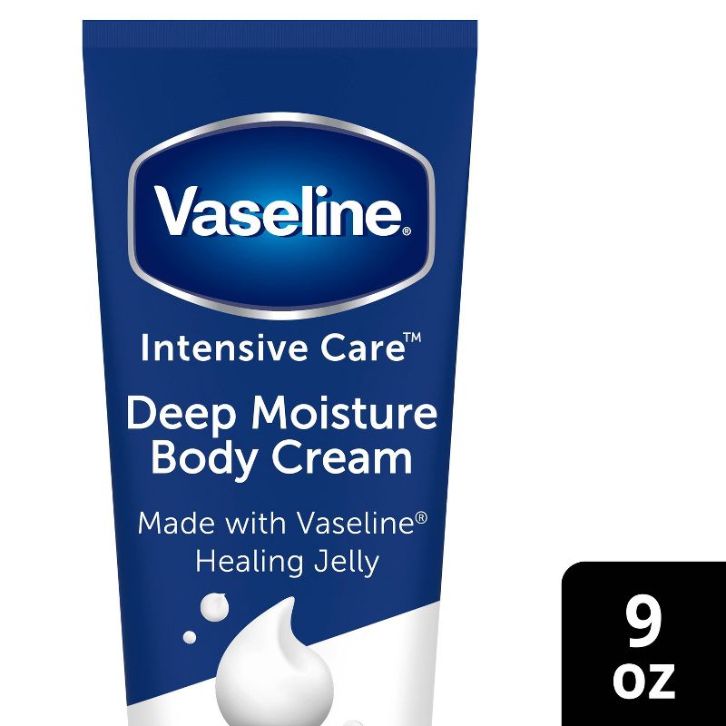 Vaseline Intensive Care Deep Moisture for Severely Dry Skin Body Cream Unscented - 9oz, 1 of 8