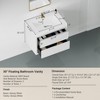 TUYOHW Floating Bathroom Vanity with Sink, Modern Wall-Mounted Bathroom Storage Vanity Cabinet with Resin Top Basin and Soft Close Drawers - 3 of 4