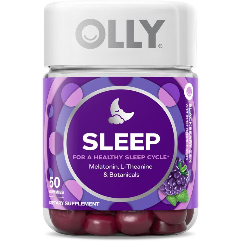 OLLY 3mg Melatonin Sleep Gummies - Blackberry Zen, 1 of 15